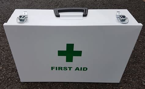 metal first aid boxes large|first aid box refill supplies.